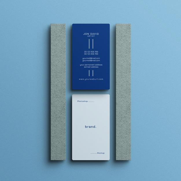 Vertical Business Card Mockup Psd
