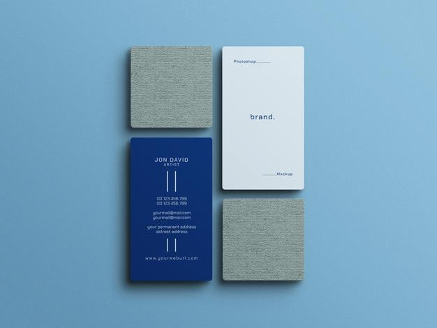 Vertical Business Card Mockup Psd