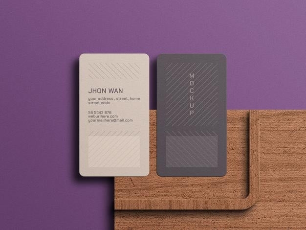 Vertical Business Card Mockup Psd