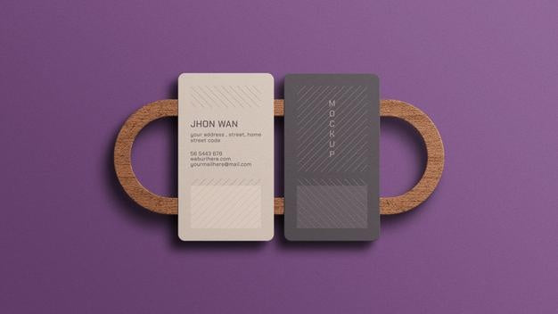 Vertical Business Card Mockup Psd