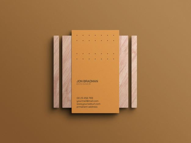 Vertical Business Card Mockup Psd
