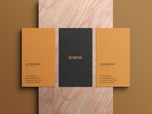 Vertical Business Card Mockup Psd