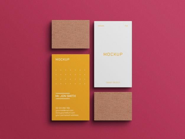 Vertical Business Card Mockup Psd