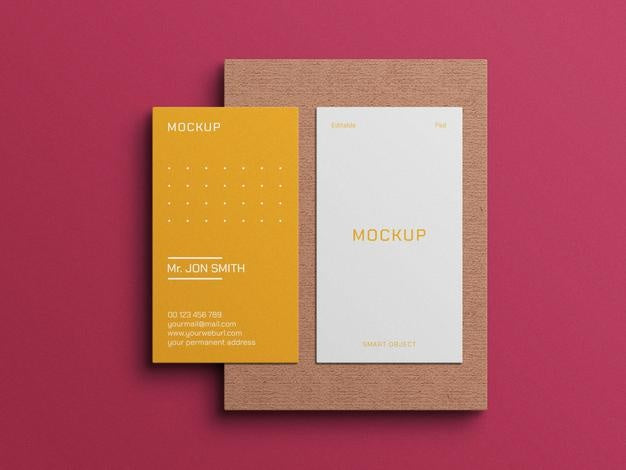 Vertical Business Card Mockup Psd