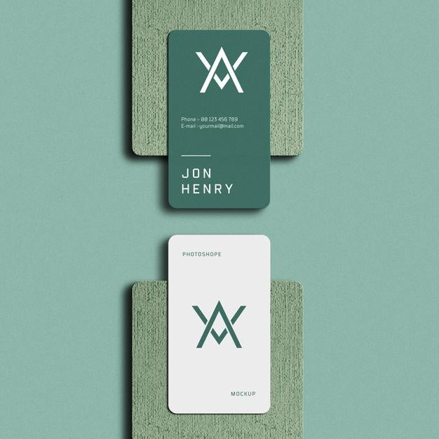 Vertical Business Card Mockup Psd