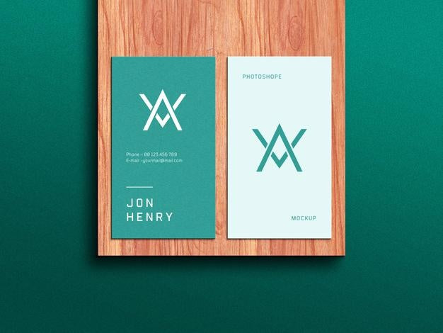 Vertical Business Card Mockup Psd