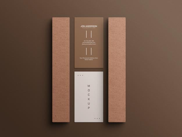 Vertical Business Card Mockup Psd