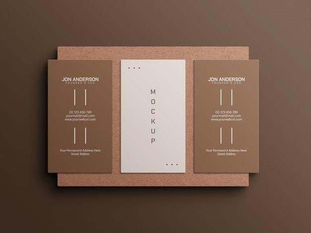 Vertical Business Card Mockup Psd