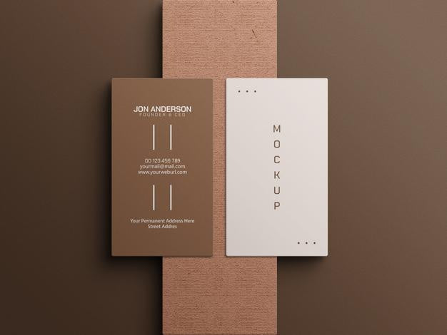 Vertical Business Card Mockup Psd