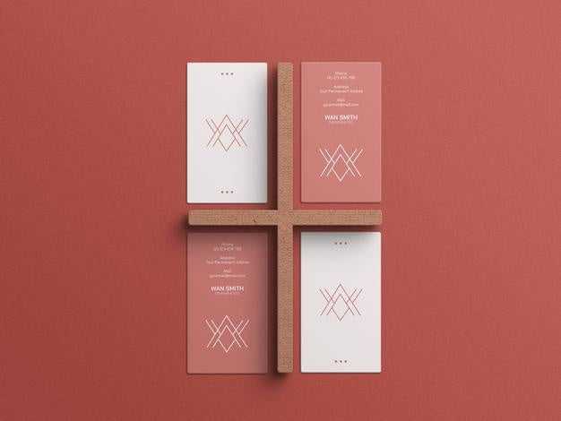Vertical Business Card Mockup Psd