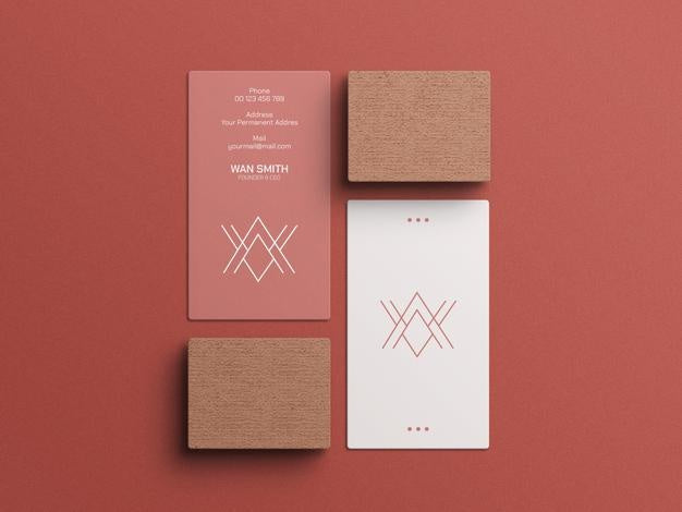 Vertical Business Card Mockup Psd