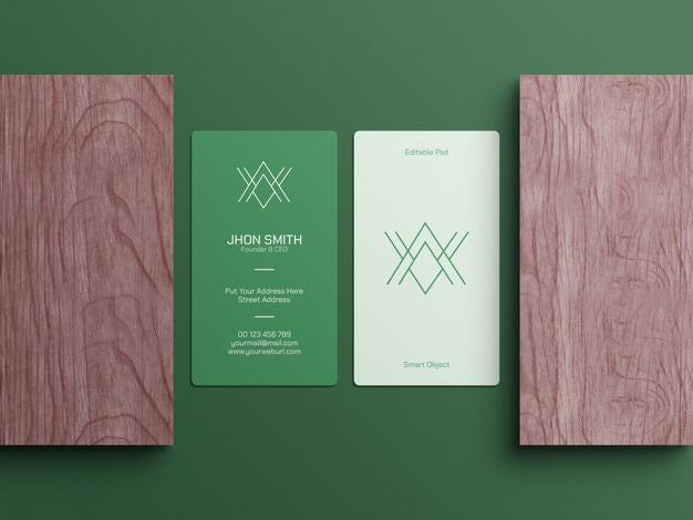 Vertical Business Card Mockup Psd