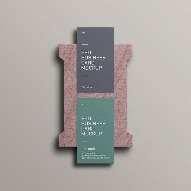 Vertical Business Card Mockup Psd