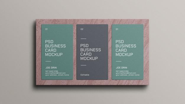 Vertical Business Card Mockup Psd
