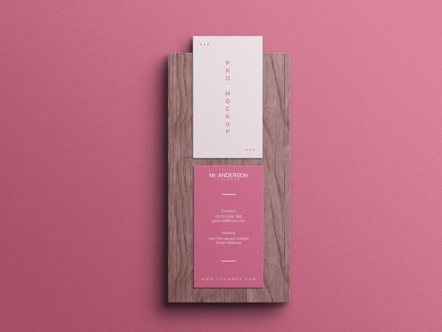 Vertical Business Card Mockup Psd