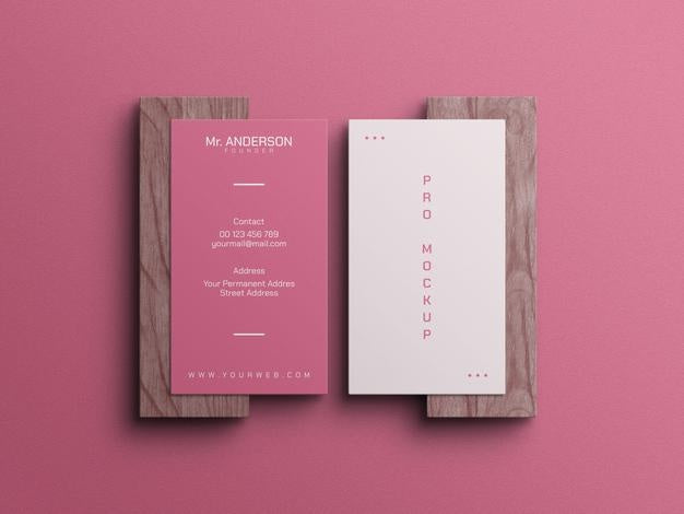 Vertical Business Card Mockup Psd