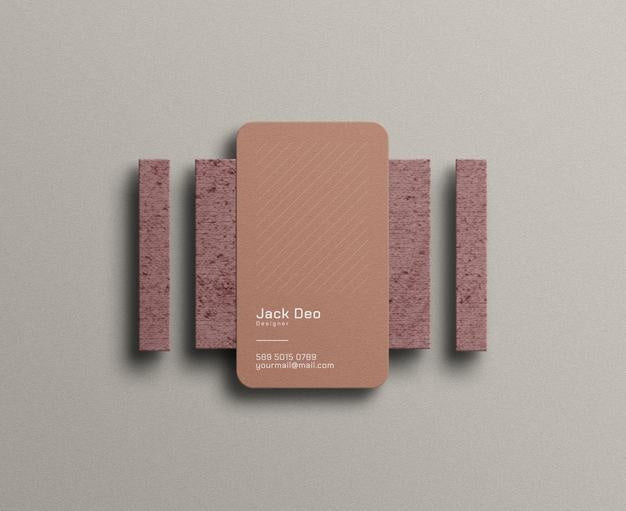 Vertical Business Card Mockup Psd