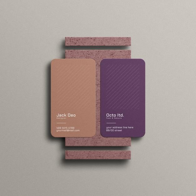 Vertical Business Card Mockup Psd