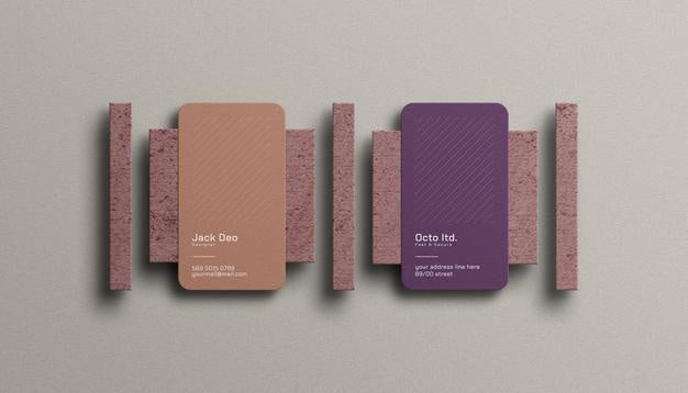 Vertical Business Card Mockup Psd