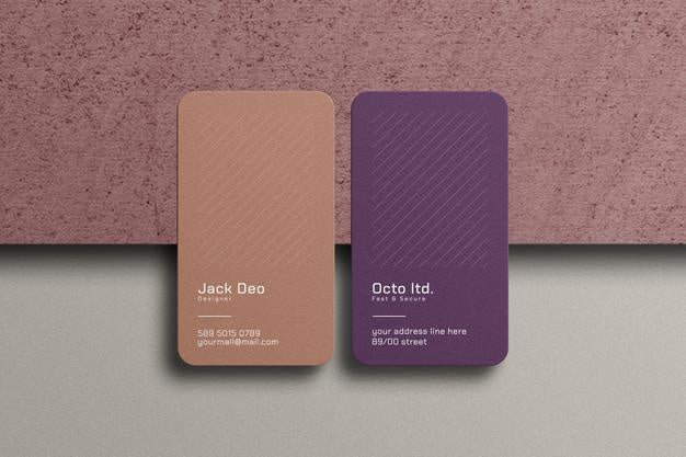 Vertical Business Card Mockup Psd