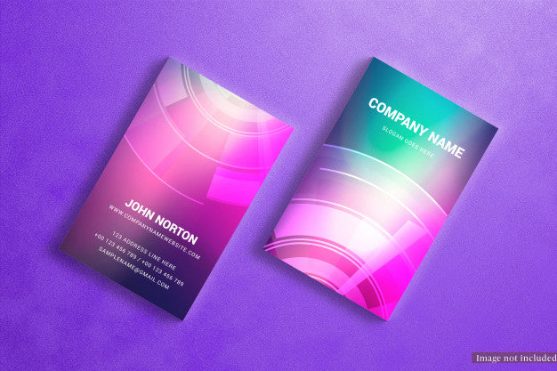 Vertical Business Cards Mockup Psd
