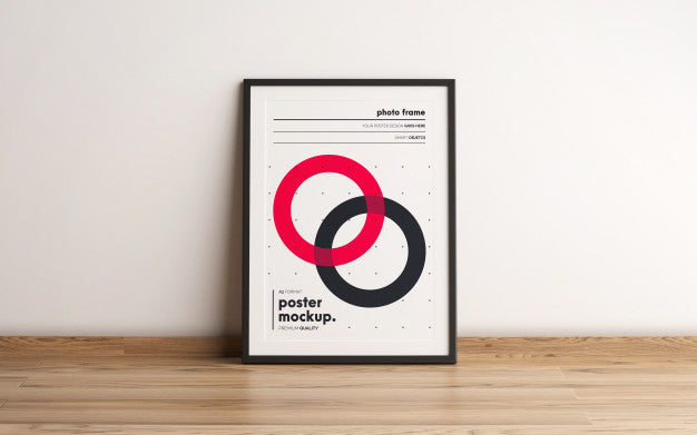 Vertical Framed Poster Template Mockup Psd