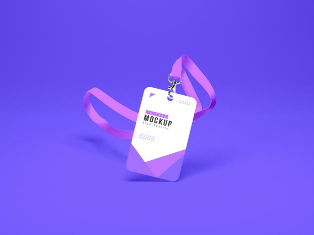 Vertical Id Cards Holder Mockup Psd