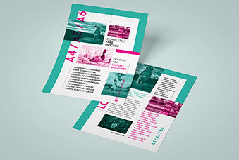 Vertical Leaflet Mockup Set