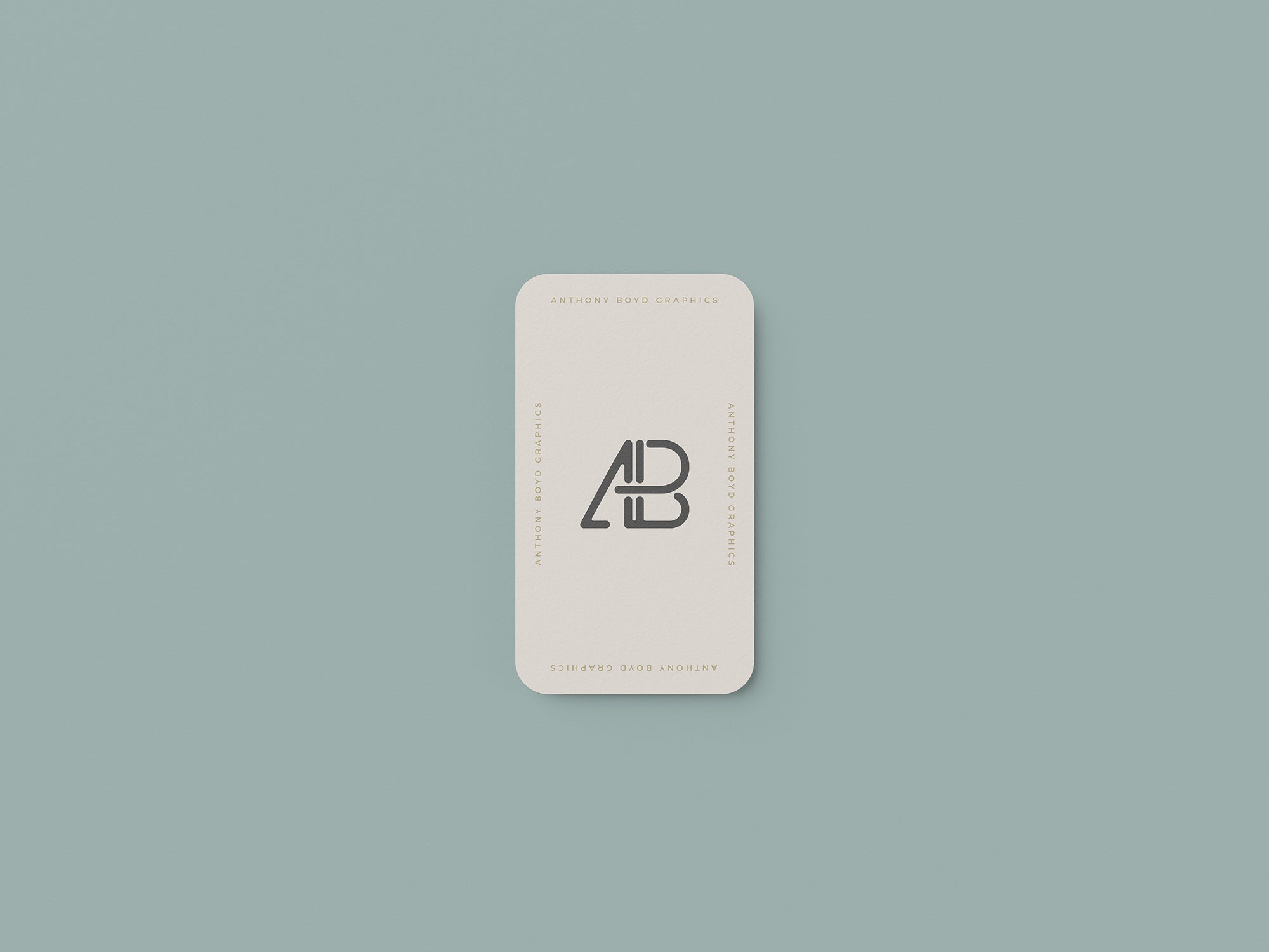 Vertical Rounded Business Card Mockup #1