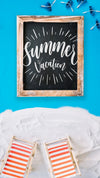 Vertical Slate Mockup With Beach Concept Psd