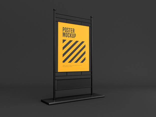 Vertical Stand Banner Mockup Psd