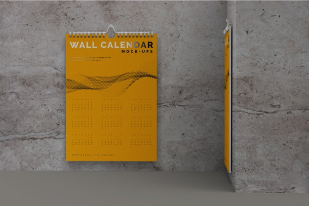Vertical Wall Calendar Mockup Psd