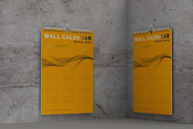Vertical Wall Calendar Mockup Psd