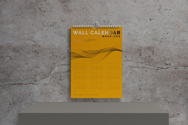 Vertical Wall Calendar Mockup Psd