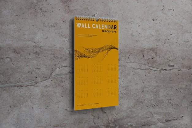 Vertical Wall Calendar Mockup Psd