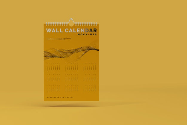 Vertical Wall Calendar Mockup Psd