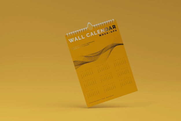 Vertical Wall Calendar Mockup Psd