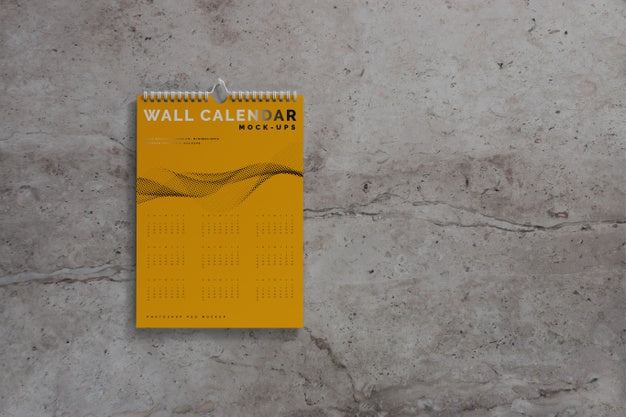 Vertical Wall Calendar Mockup Psd