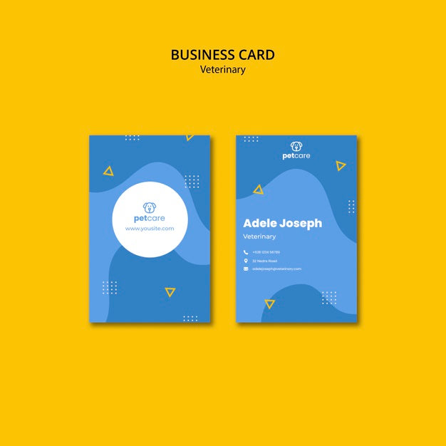 Veterinary Blue Business Card Template Psd