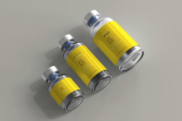 Vial Bottle Mock Up Psd