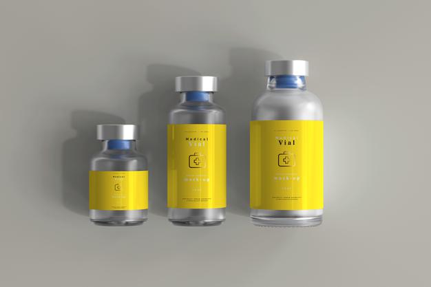 Vial Bottle Mock Up Psd