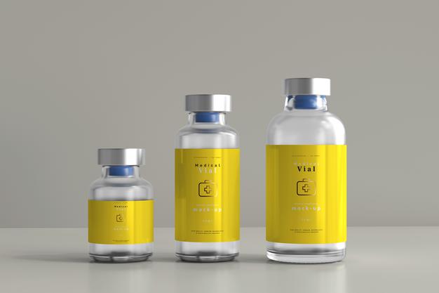 Vial Bottle Mock Up Psd
