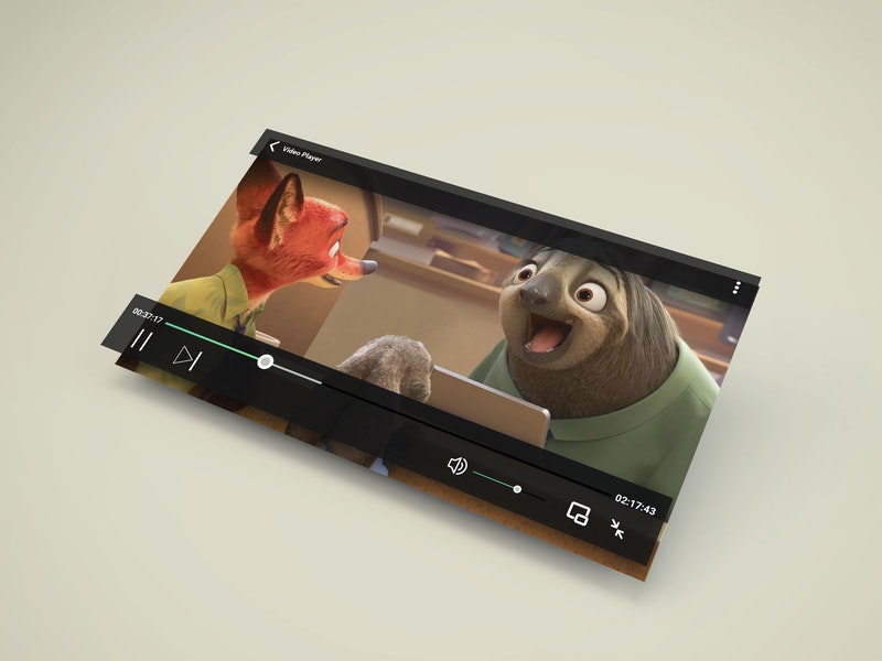 Video Player Psd Mockup