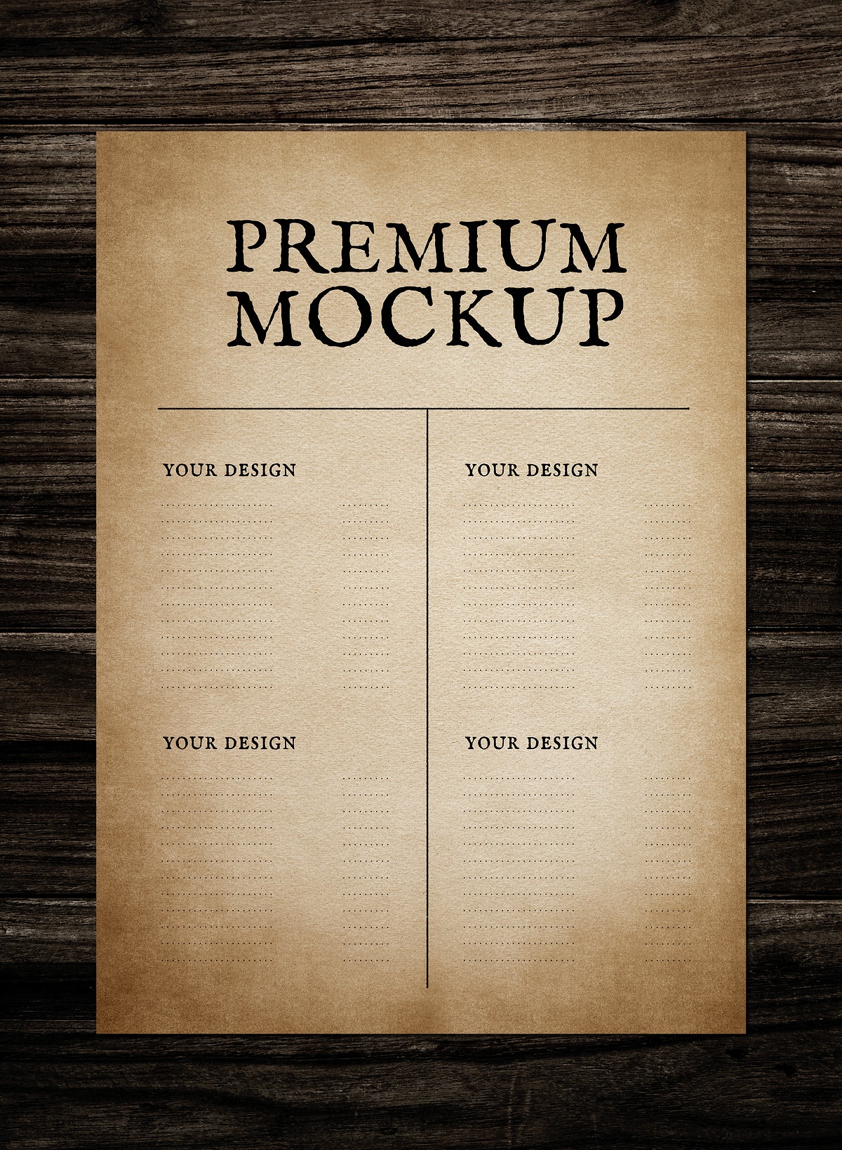 Vintage Brown Paper Textured Mockup