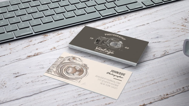 Vintage Business Card Mockup Psd