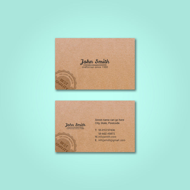 Vintage Business Card Mockup Psd