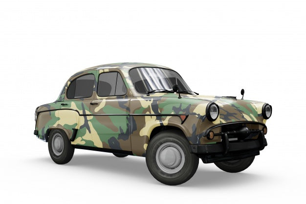 Vintage Car Mockup Psd