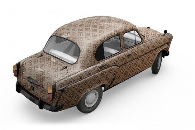 Vintage Car Mockup Psd