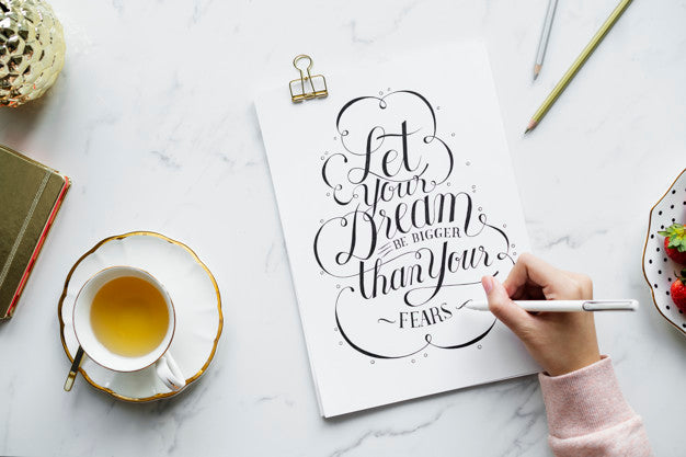Vintage Cliche Inspirational Text Psd