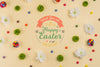 Vintage Easter Day Mockup With Flowers Psd